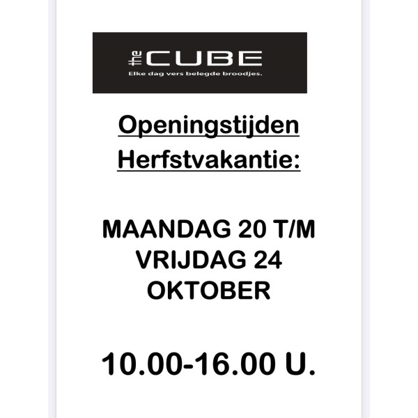 OPENINGSTIJDEN HERFSTVAKANTIE OPENINGSTIJDEN HERFSTVAKANTIE
